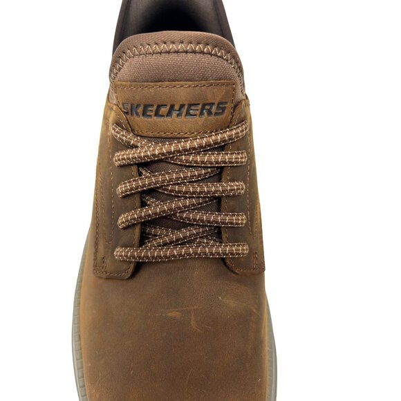 Skechers Mens Slip-Ins Casual Shoes Brown Leather Size 7.5 - Picture 7 of 10